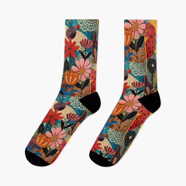 Item preview, Whimsical Folk-Inspired Bird and Floral Garden designed and sold by shaang.