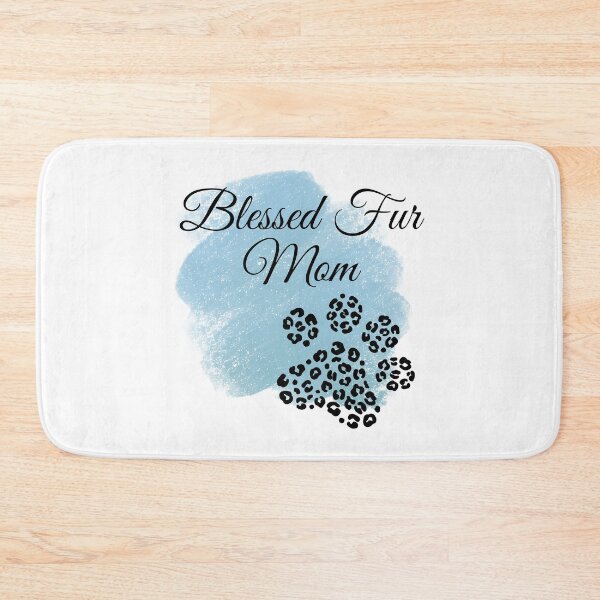 Item preview, Blessed Fur Mom Leopard Print Design with Blue-gray Background designed and sold by jeweleddesigns.