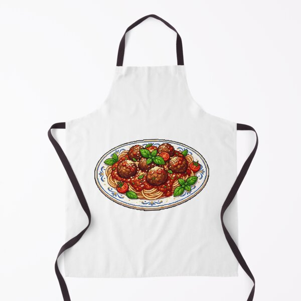 Item preview, Meatballs Spaghetti Retro Pixel Art designed and sold by BrunoLinuxArt.