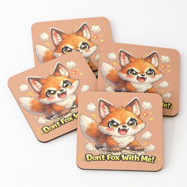 Item preview, Funny Cute Angry Fox Big Eyes Kawaii Cartoon Don’t Fox With Me designed and sold by StickyDelights.