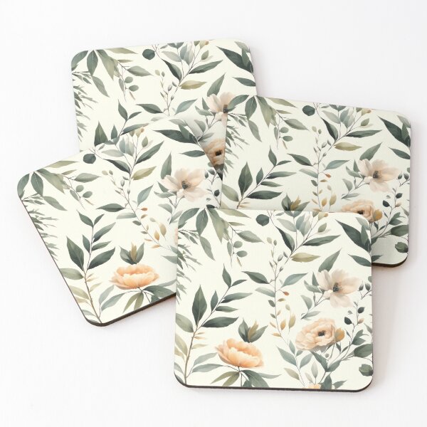 Item preview, Soft Botanical Calm – Peach-Toned Stem Blossoms designed and sold by Calmersion Life.