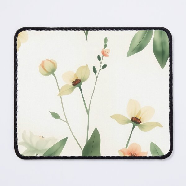 Item preview, Soft Botanical Calm — Airy Ivory & Apricot Blooms designed and sold by Calmersion Life.