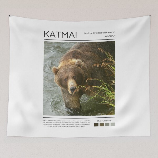 Item preview, Katmai National Park and Preserve - Alaska  designed and sold by StudioRedKoala.