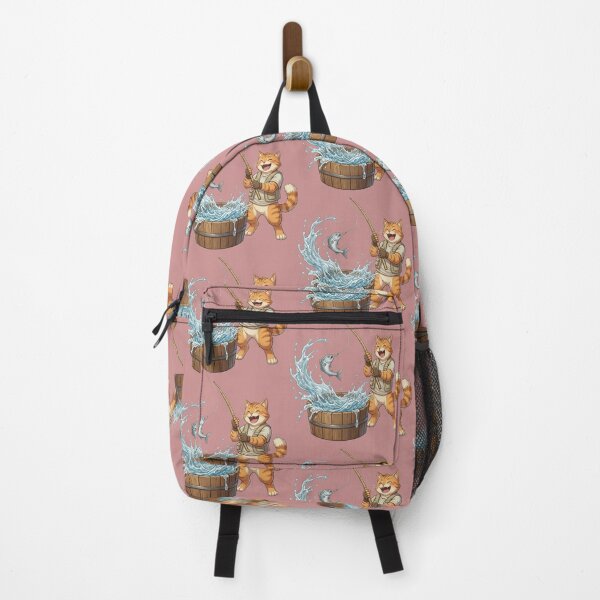 Item preview, Happy anime Fishing orange cat. designed and sold by Logixly.