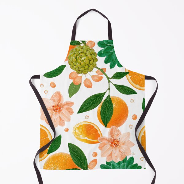 Item preview, oranges with flowers and leaves designed and sold by TanyaLovus.