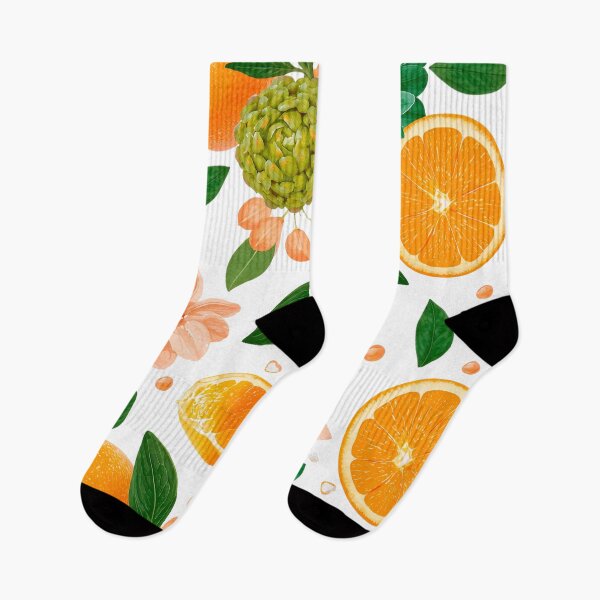 Item preview, oranges with flowers and leaves designed and sold by TanyaLovus.