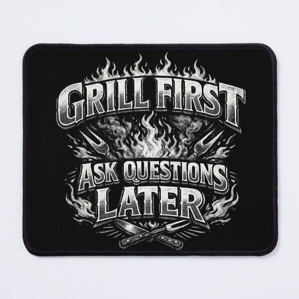 Item preview, Grill First Ask Questions Later – Bold BBQ Humor Design for Grill Masters & Backyard Legends designed and sold by Ladys-Gents.