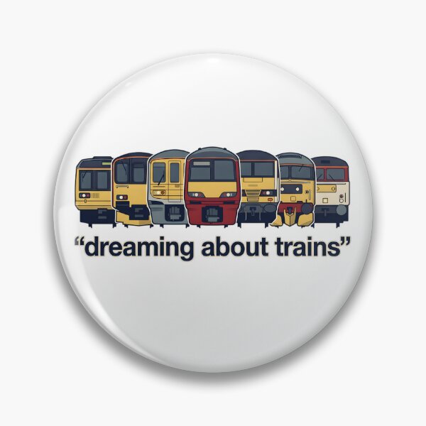 Item preview, searchable)      Dreaming About Trains Design | Retro Train Illustration | Railway Lover Aesthetic designed and sold by Guards-Comp.