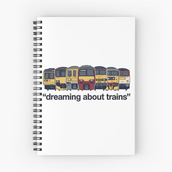 Item preview, searchable)      Dreaming About Trains Design | Retro Train Illustration | Railway Lover Aesthetic designed and sold by Guards-Comp.