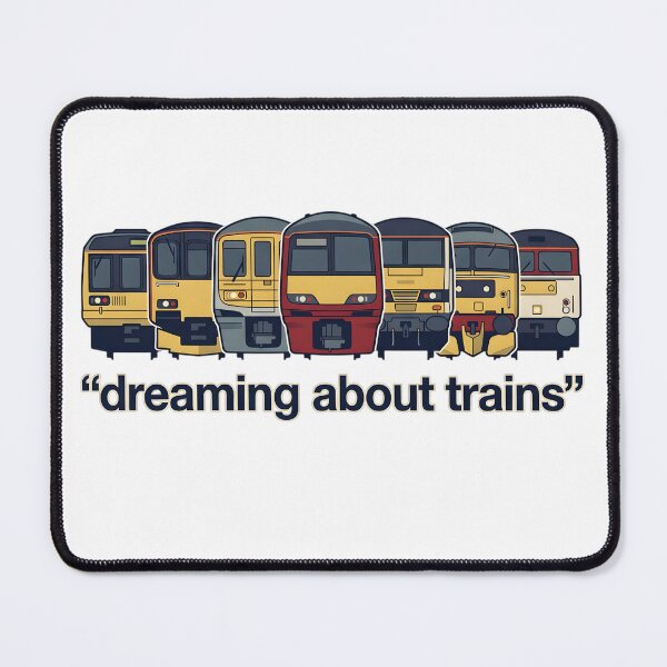 Item preview, searchable) Dreaming About Trains Design | Retro Train Illustration | Railway Lover Aesthetic designed and sold by Guards-Comp.