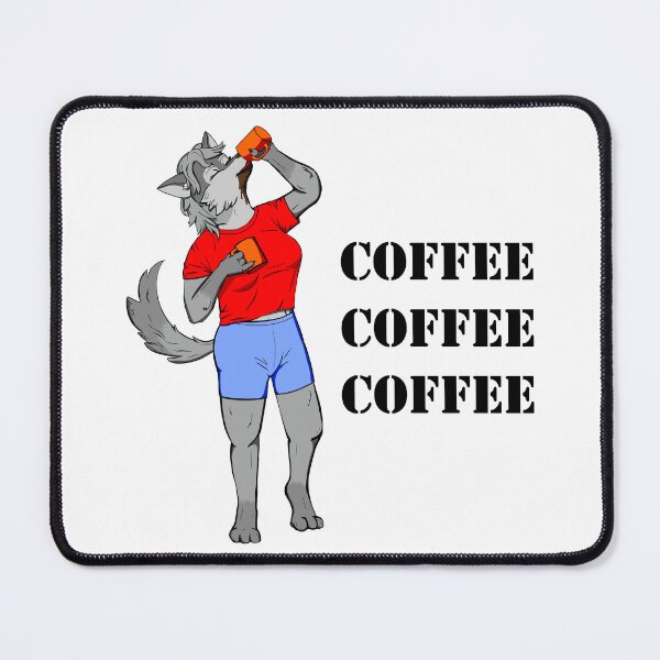 Item preview, Anthro Wolf - Coffee x3 designed and sold by Batmantis275.
