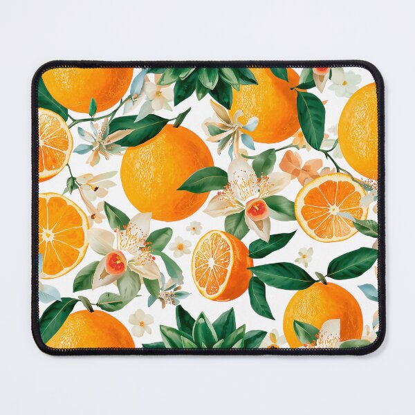 Item preview, oranges with flowers and leaves designed and sold by TanyaLovus.