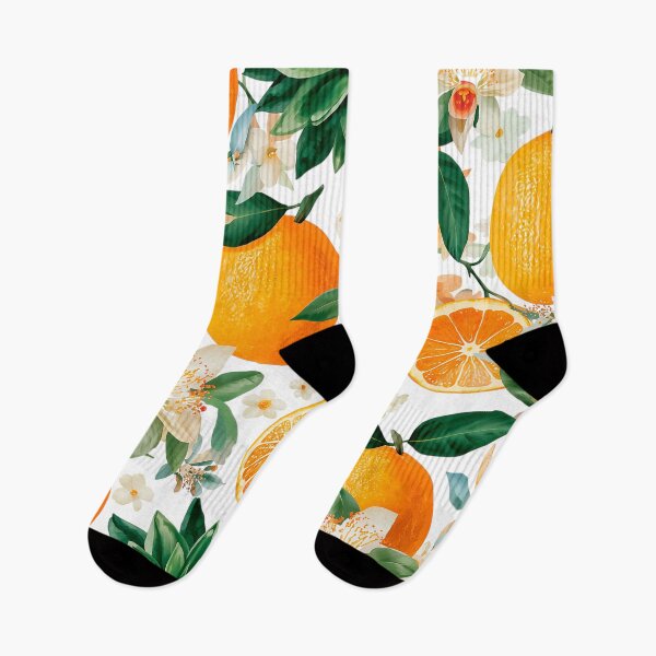Item preview, oranges with flowers and leaves designed and sold by TanyaLovus.