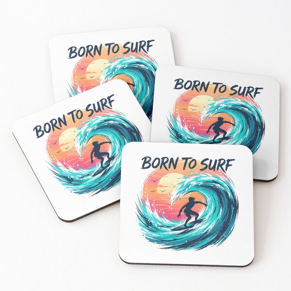 Item preview, Born To Surf – Vintage Wave Surfer Sunset Retro designed and sold by afr-saad.