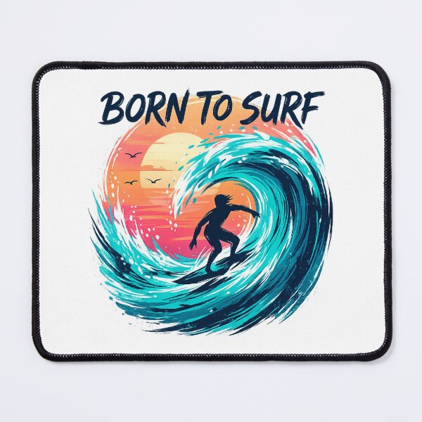 Item preview, Born To Surf – Vintage Wave Surfer Sunset Retro designed and sold by afr-saad.