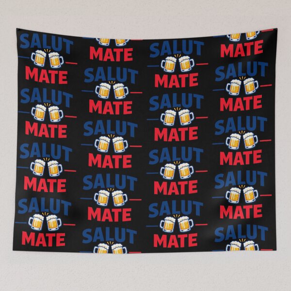 Item preview, Salut Mate Funny Beer Cheers Design designed and sold by TeeTimeTreasure.