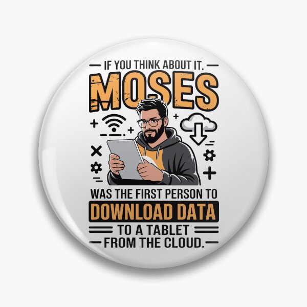 Artikelvorschau, Moses war der erste Mensch, der Daten aus der Cloud auf ein Tablet herunterlud. entworfen und verkauft von jkrphoto.