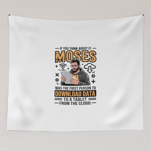 Item preview, Moses was the first man to download from the cloud to a tablet designed and sold by jkrphoto.