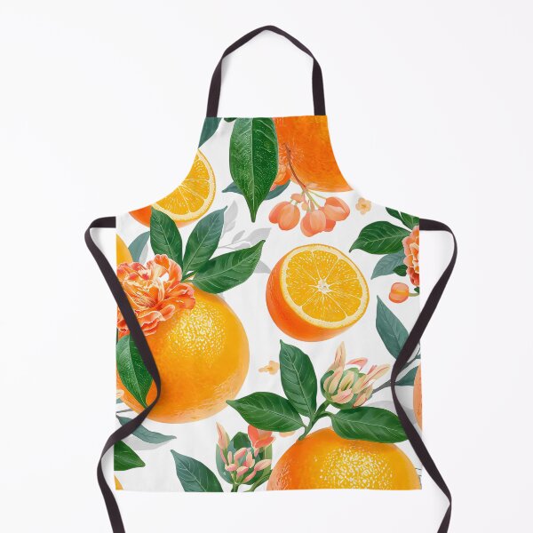Item preview, oranges with flowers and leaves designed and sold by TanyaLovus.