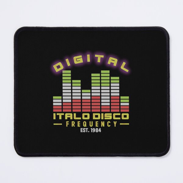 Item preview, Digital Italo Disco Frequency EST. 1984 Retro Neon T-Shirt | 80s Synthwave Equalizer Black designed and sold by Graphroad.
