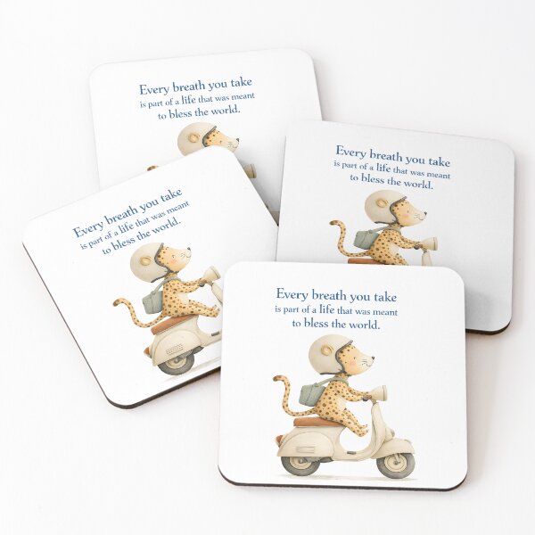 Item preview, Cute Cheetah Nursery Quote Print – Inspirational Baby Room Animal Wall Art designed and sold by LoveNurseries.