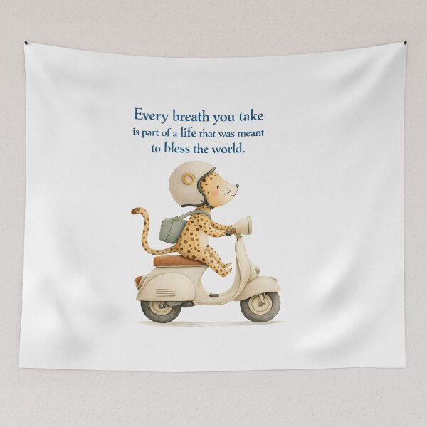 Item preview, Cute Cheetah Nursery Quote Print – Inspirational Baby Room Animal Wall Art designed and sold by LoveNurseries.