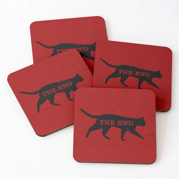 Item preview, The End -  Black Cat Silhouette - Burgundy designed and sold by destelloacido.