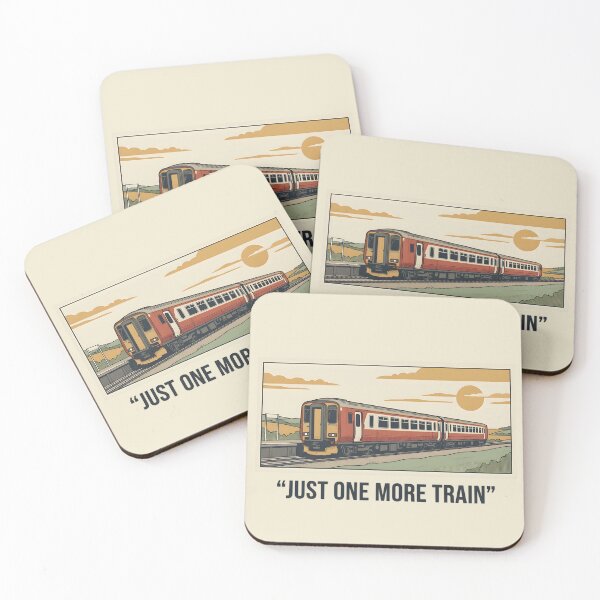 Item preview, Just One More Train Funny Design | Railway Lover Quote | Retro Train Illustration designed and sold by Guards-Comp.