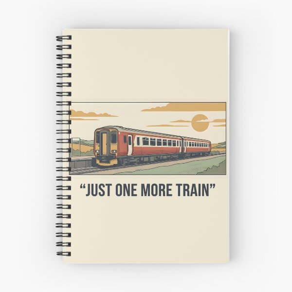Item preview, Just One More Train Funny Design | Railway Lover Quote | Retro Train Illustration designed and sold by Guards-Comp.