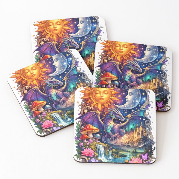 Item preview, Celestial Dragon Fantasy – Sun Moon Mythical Art designed and sold by GMACgraphicsCo.