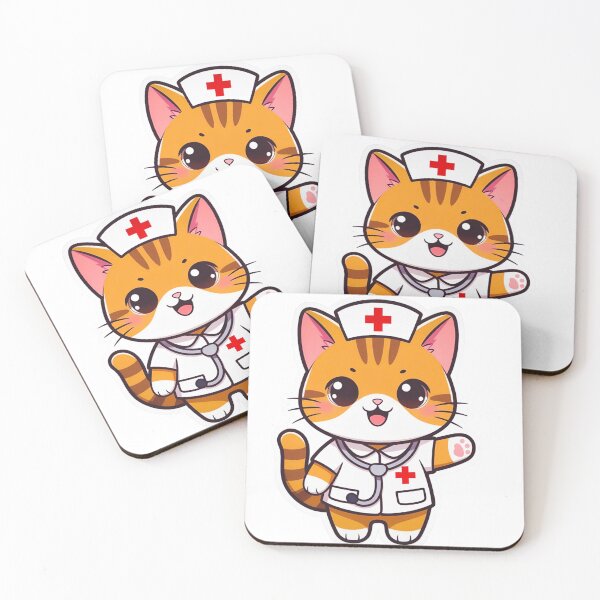 Item preview, Cute Kawaii Doctor Cat Sticker Gift For Doctors designed and sold by Hafcishop.