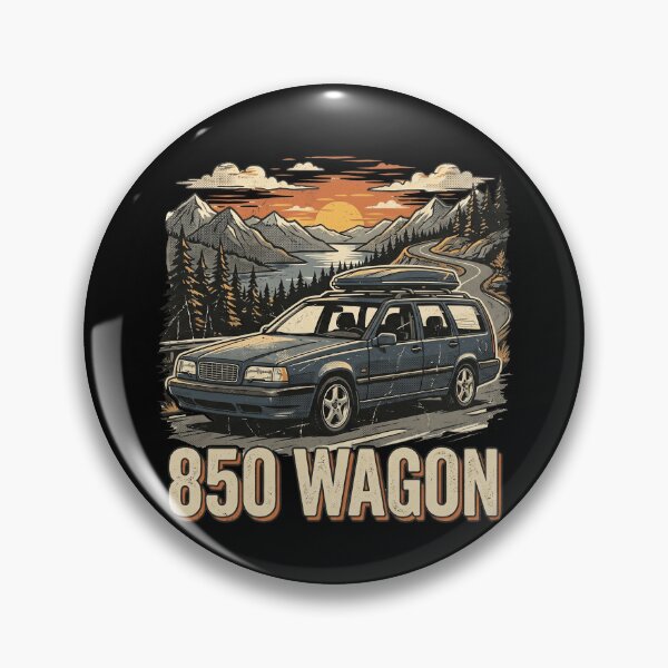 Item preview, Retro 850 Wagon Mountain Road Trip Vintage Sunset Graphic designed and sold by Off-Road-Zone.