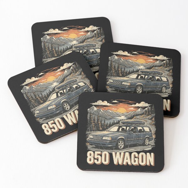Item preview, Retro 850 Wagon Mountain Road Trip Vintage Sunset Graphic designed and sold by Off-Road-Zone.