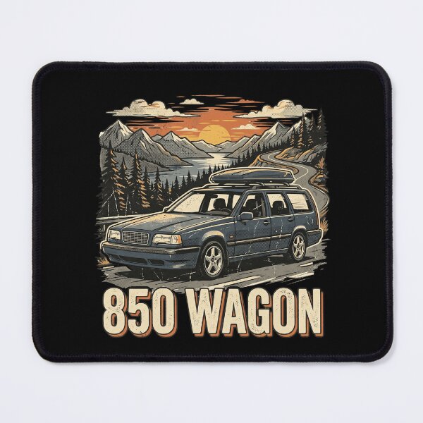 Item preview, Retro 850 Wagon Mountain Road Trip Vintage Sunset Graphic designed and sold by Off-Road-Zone.