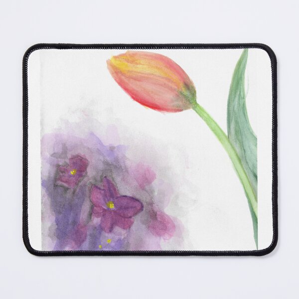 Item preview, flowers tulip lilac plant purple orange designed and sold by ShePaintsMusic.