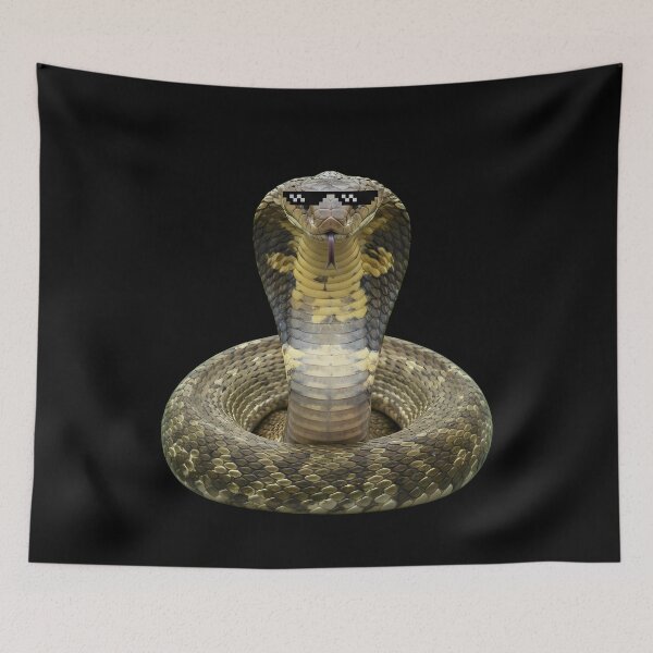 Item preview, Cool King Cobra Wearing Pixel Sunglasses Meme designed and sold by k3rstman1.