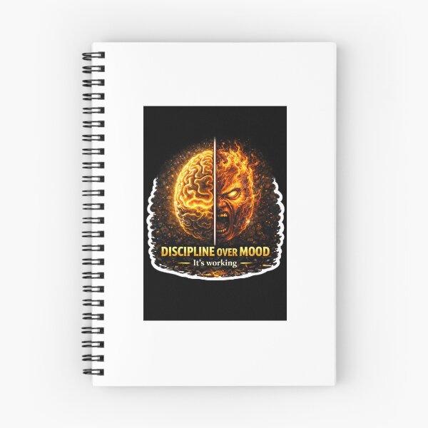 Item preview, Discipline Over Mood – Self Control & Mental Toughness Motivational Sticker designed and sold by Wander Pop Studio.