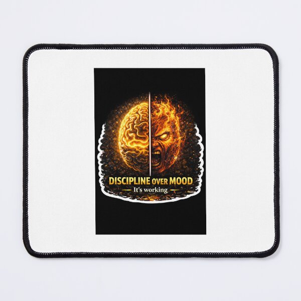 Item preview, Discipline Over Mood – Self Control & Mental Toughness Motivational Sticker designed and sold by Wander Pop Studio.