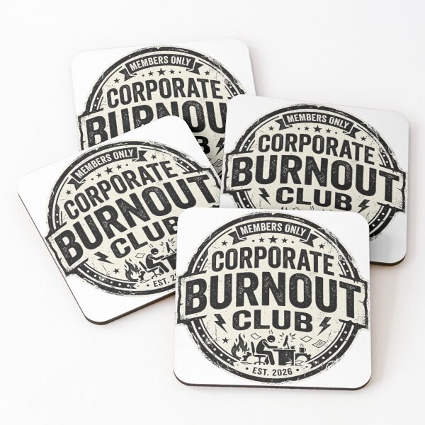 Item preview, Corporate Burnout Club Sticker designed and sold by CutePlix.
