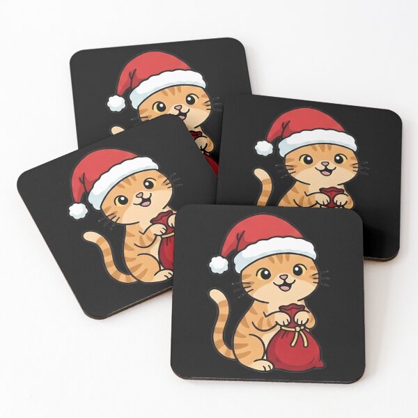 Item preview, Cute Kawaii Santa Cat Holding Christmas Sack designed and sold by k3rstman1.