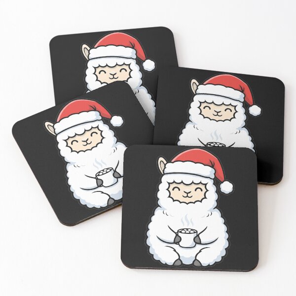 Item preview, Cute Santa Llama Drinking Hot Cocoa designed and sold by k3rstman1.