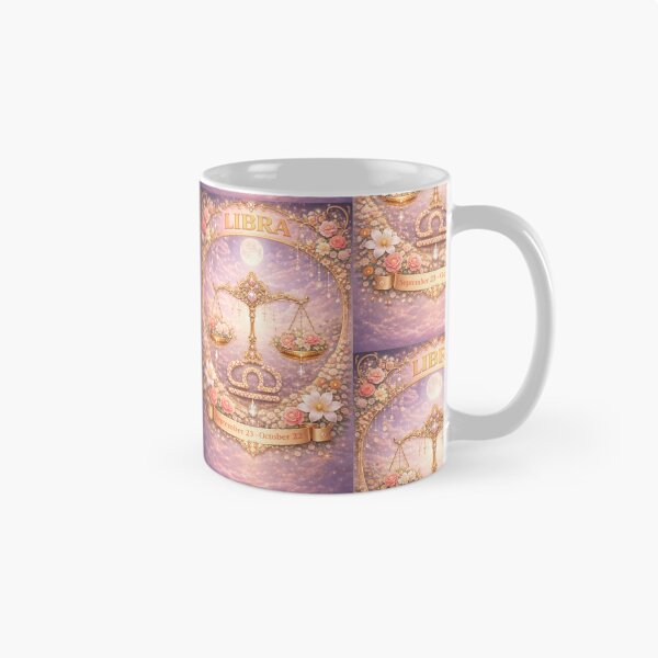 Item preview, Libra Zodiac Art – Celestial Scales Astrology Aesthetic – Soft Floral Zodiac September October Birthday Gift Libra Season designed and sold by Bonitivity Zodiacs.
