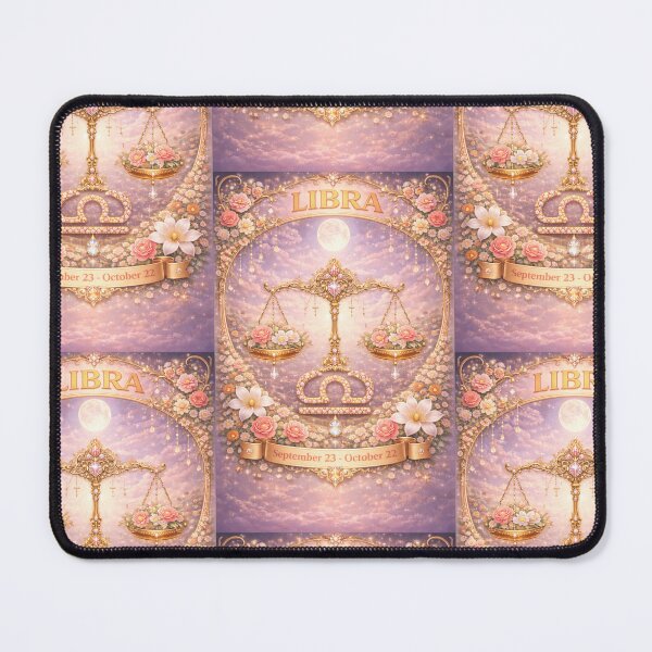 Item preview, Libra Zodiac Art – Celestial Scales Astrology Aesthetic – Soft Floral Zodiac September October Birthday Gift Libra Season designed and sold by Bonitivity Zodiacs.