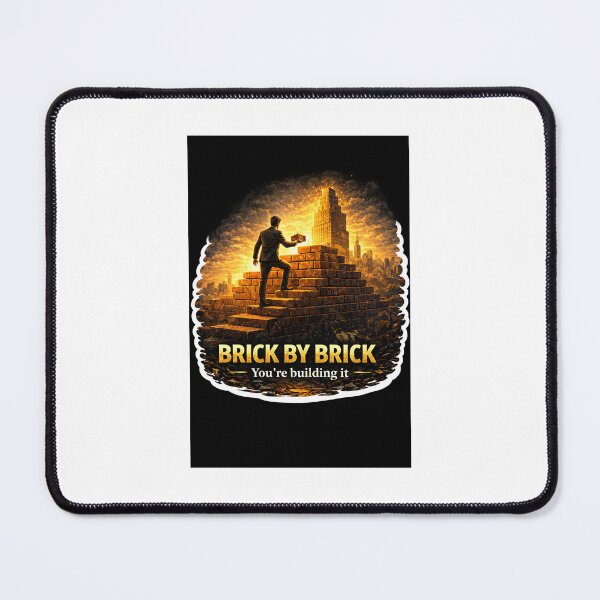 Item preview, Brick By Brick – You’re Building It | Consistency & Success Motivational Sticker designed and sold by Wander Pop Studio.