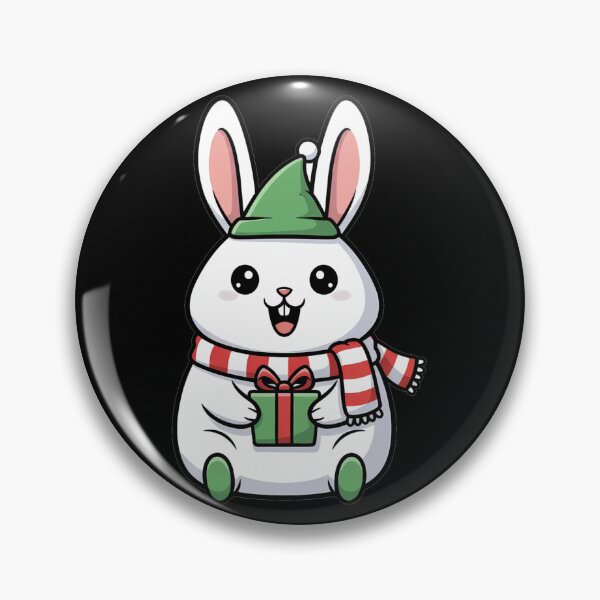 Item preview, Cute Kawaii Christmas Bunny Rabbit Holiday Present designed and sold by k3rstman1.