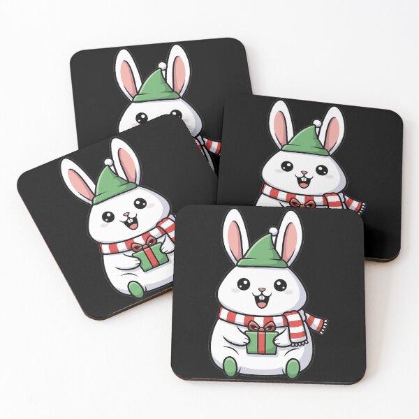 Item preview, Cute Kawaii Christmas Bunny Rabbit Holiday Present designed and sold by k3rstman1.