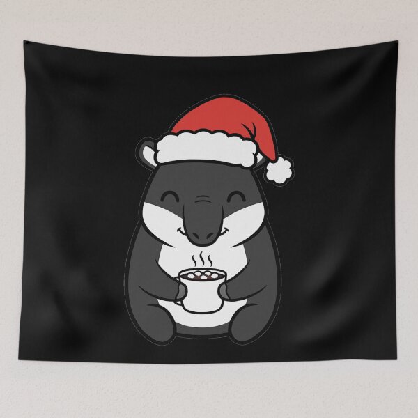 Item preview, Cute Christmas Tapir Santa Hat Hot Cocoa designed and sold by k3rstman1.