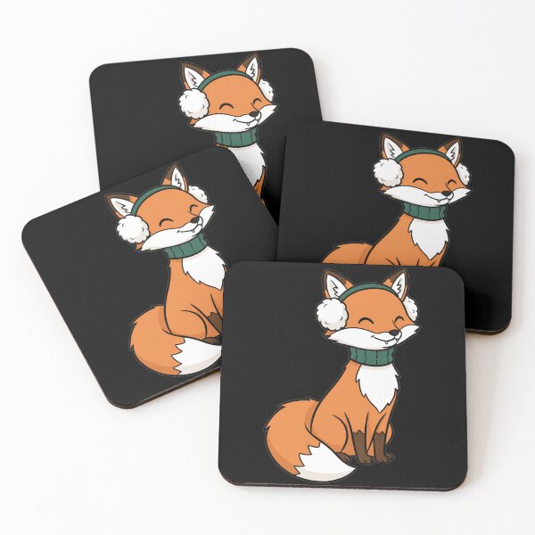 Item preview, Cute Winter Fox with Earmuffs and Scarf designed and sold by k3rstman1.