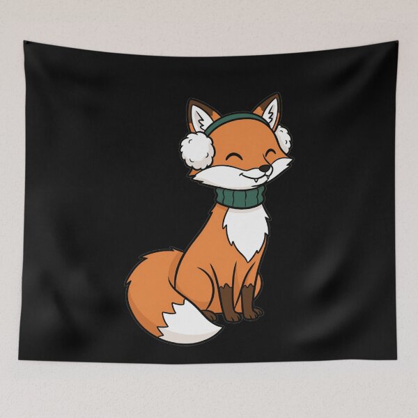 Item preview, Cute Winter Fox with Earmuffs and Scarf designed and sold by k3rstman1.