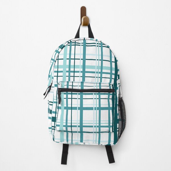 Item preview, Modern Teal and Aqua Plaid Geometric Pattern designed and sold by MHArtSpace.